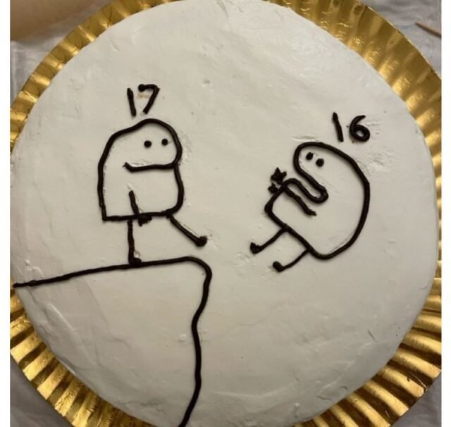 Not my pic, but I drew this on her cake (forgot to take pic!)