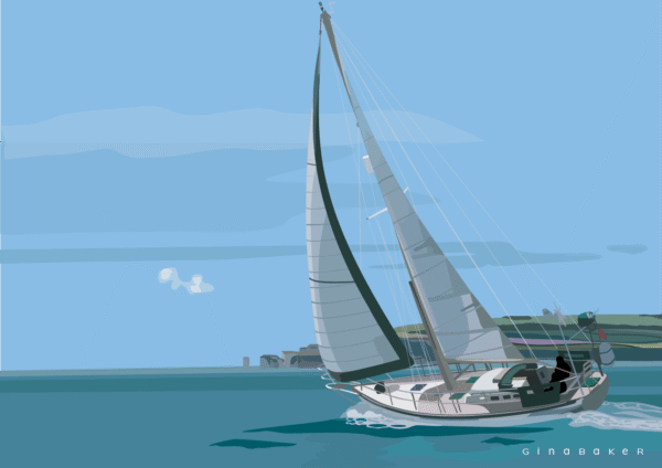 Boat at Old Harry Rocks - Image 2