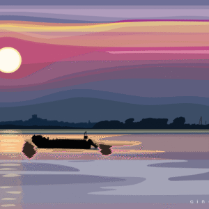 Mudeford Hut’s Sunset View