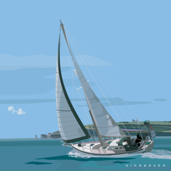 Boat at Old Harry Rocks - Image 2