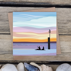 Paddleboarders Silhouette